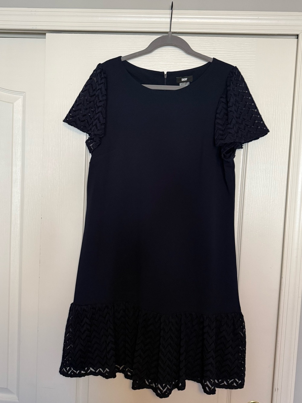 DKNY Navy Short-Sleeve Shift Dress